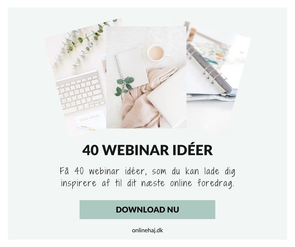 40 webinar ideer 40 webinar ideer - forside